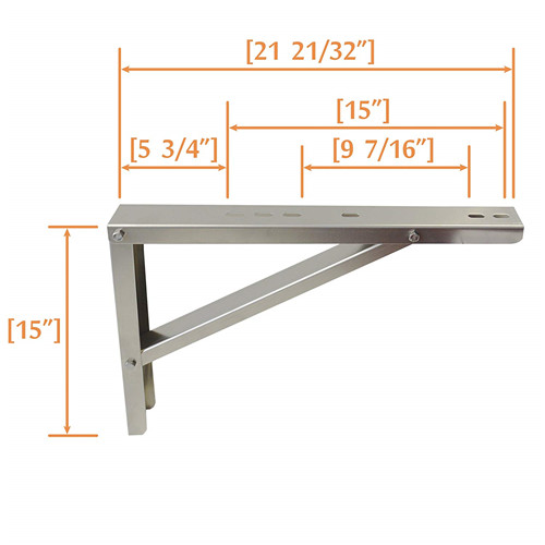 Wall Mounting Bracket for 9000-36000 Btu Condenser Ductless Mini Split Air Conditioner Heat Pump Systems, Rust Free Aluminium Alloy Support Brackets